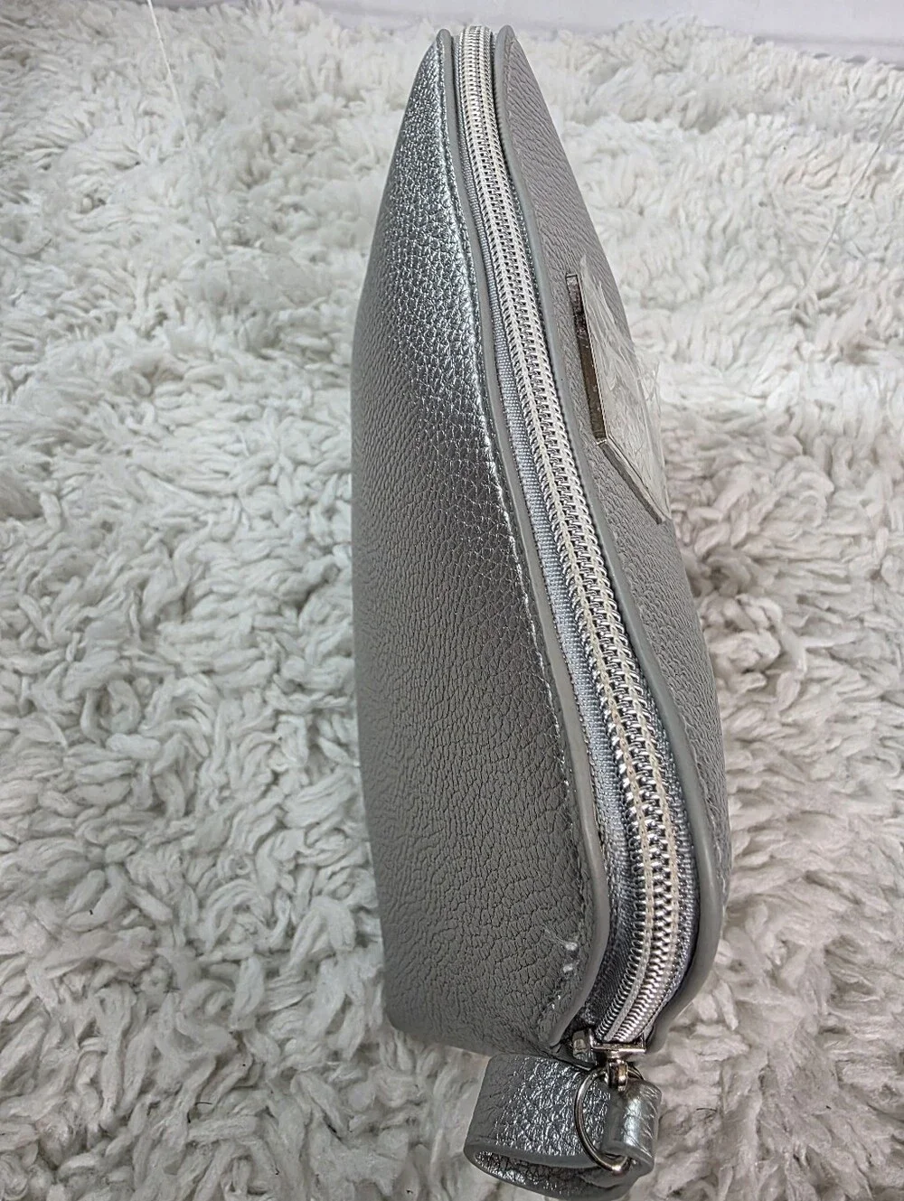 Obagi Silver Metallic Cosmetic Case Bag
